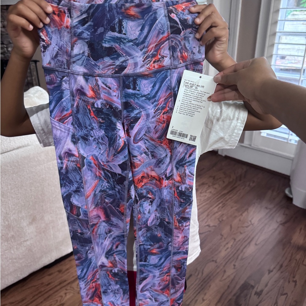 Lululemon Athletica Purple and Red Leggings